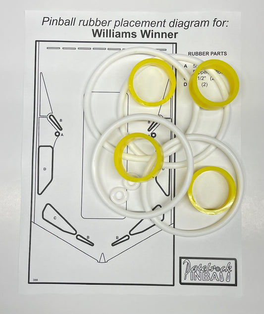 Williams Winner Pinball Machine Rubber Ring Kit