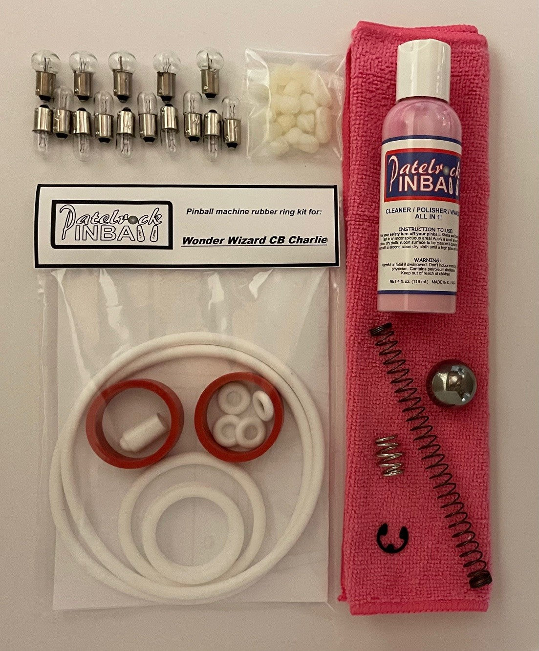 Wonder Wizard CB Charlie Pinball Machine Rubber Ring Kit
