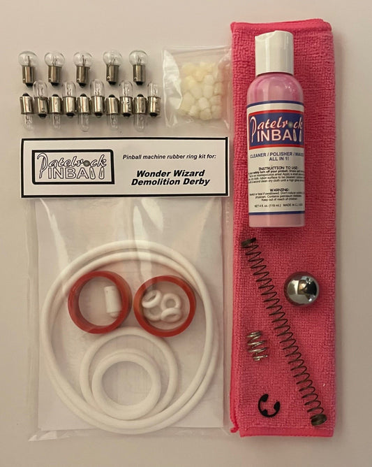 Wonder Wizard Demolition Derby Pinball Machine Maintenance Kit