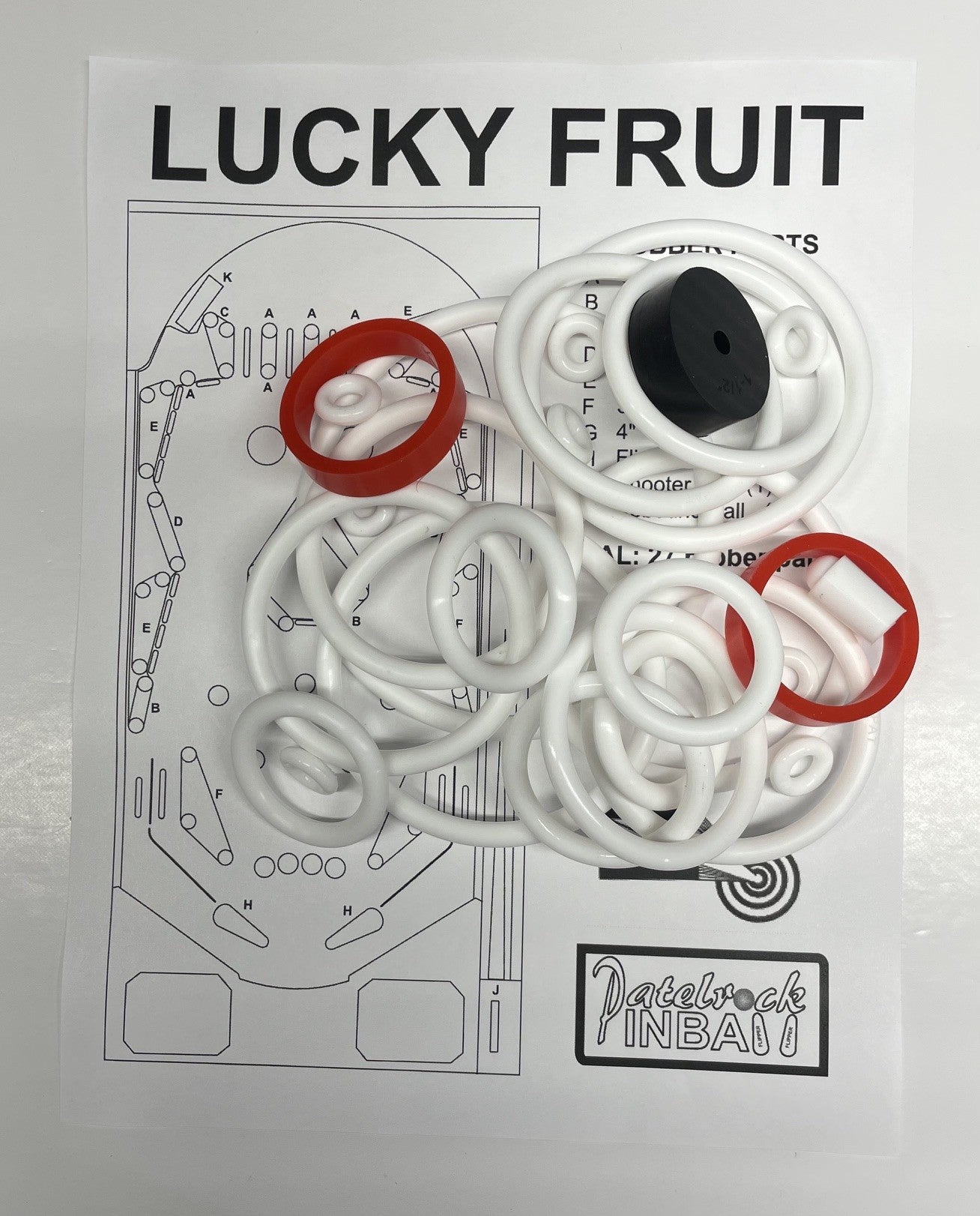 Zaccaria Lucky Fruit Pinball Machine Rubber Ring Kit