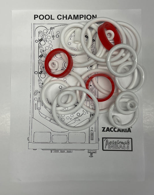 Zaccaria Pool Champion Pinball Machine Rubber Ring Kit
