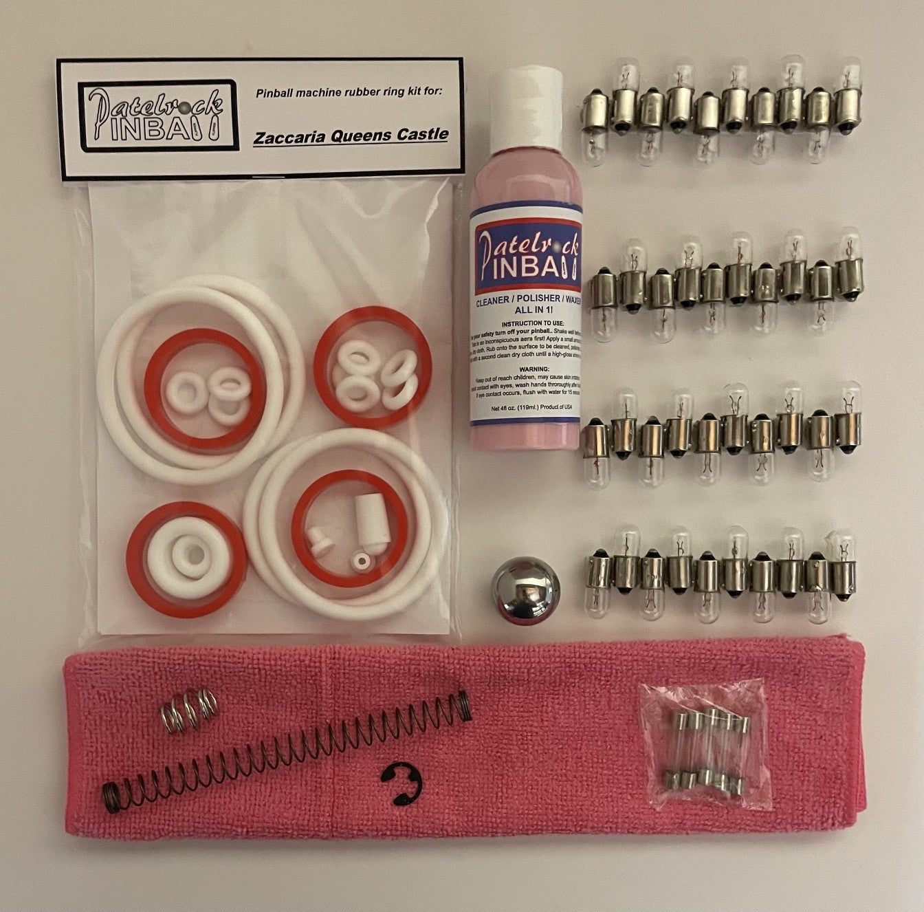 Zaccaria Queen's Castle Pinball Machine Maintenance Kit
