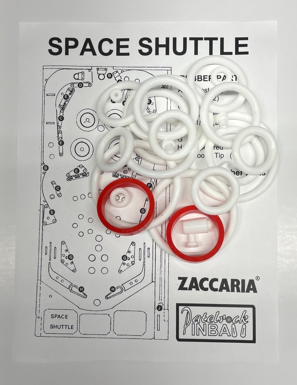 Zaccaria Space Shuttle Pinball Machine Rubber Ring Kit