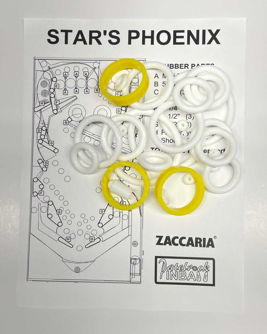 Zaccaria Star Phoenix Pinball Machine Maintenance Kit