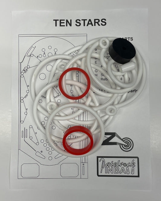 Zaccaria Ten Stars Pinball Machine Rubber Ring Kit