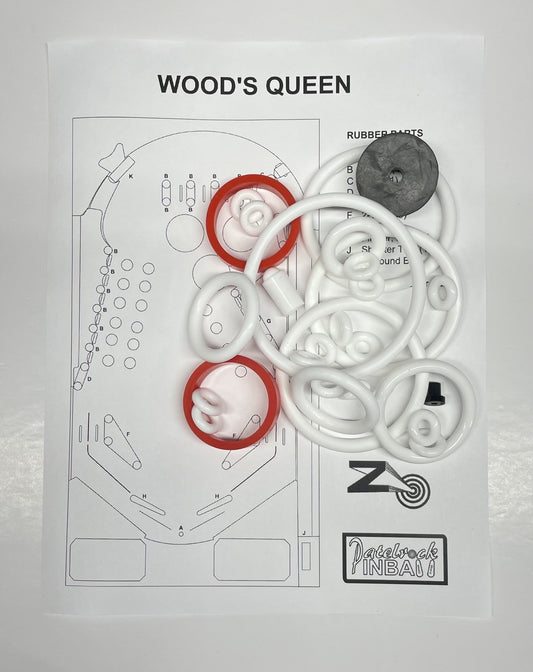 Zaccaria Wood's Queen Pinball Machine Rubber Ring Kit